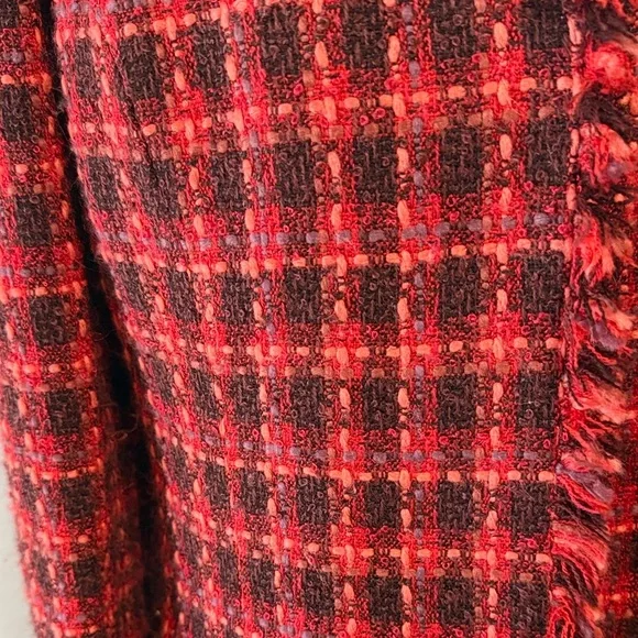 Kasper Red and Black Textured Dress with Matching Jacket - Picture 5 of 5